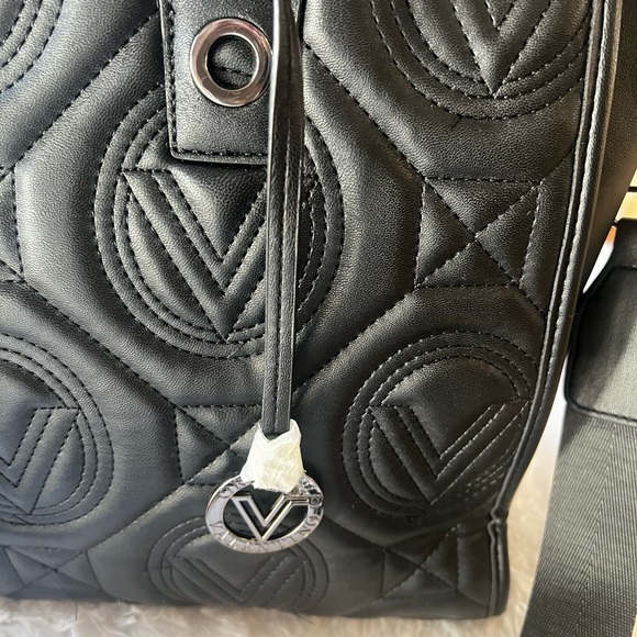 NWT Valentino Orlandi Large Quilted Tote Bag in Black - Picture 11 of 13